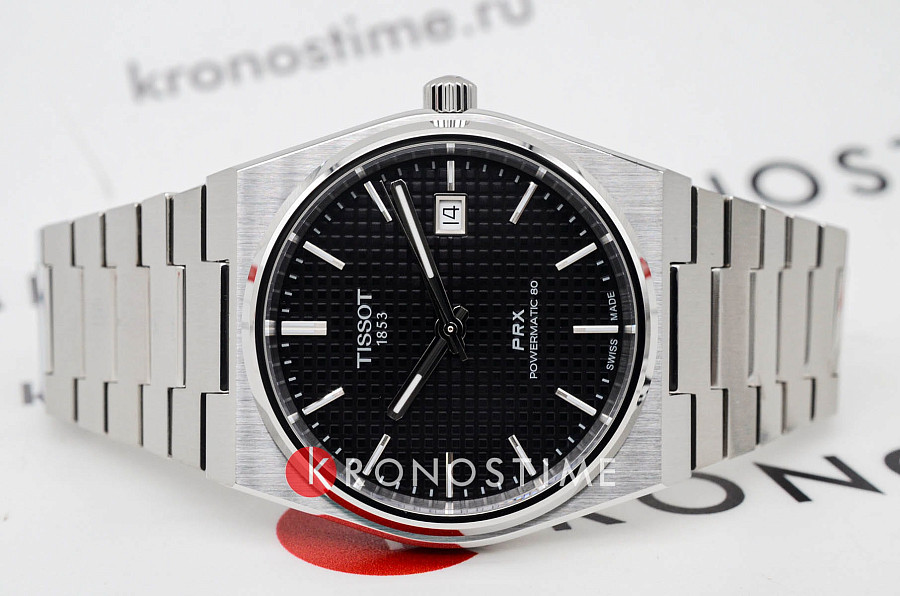 Часы Tissot PRX Powermatic 80 T137.407.11.051.00 — механические, сталь металл