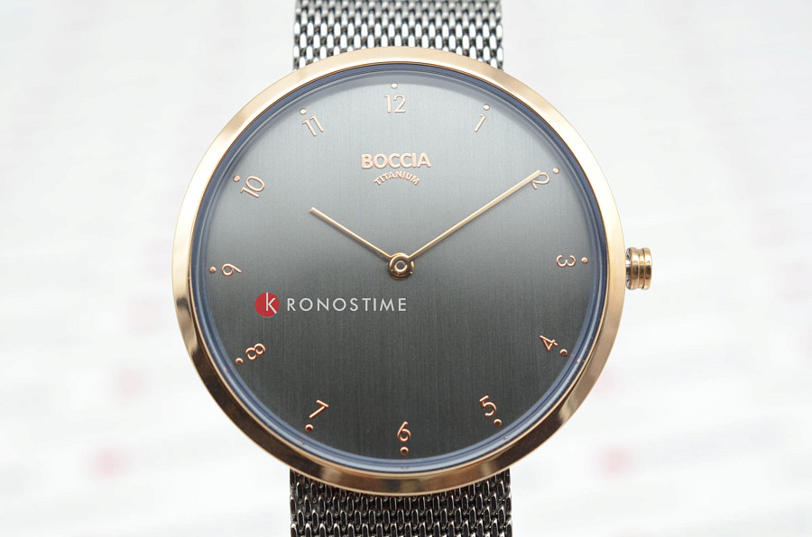Часы Boccia Titanium 3309-10 — кварцевые, титан металл