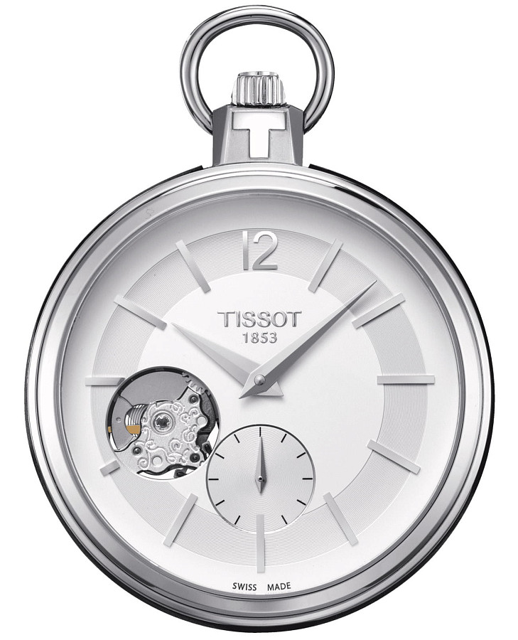 Часы Tissot Pocket Mechanical Skeleton T854.405.19.037.01 — мужские, белый