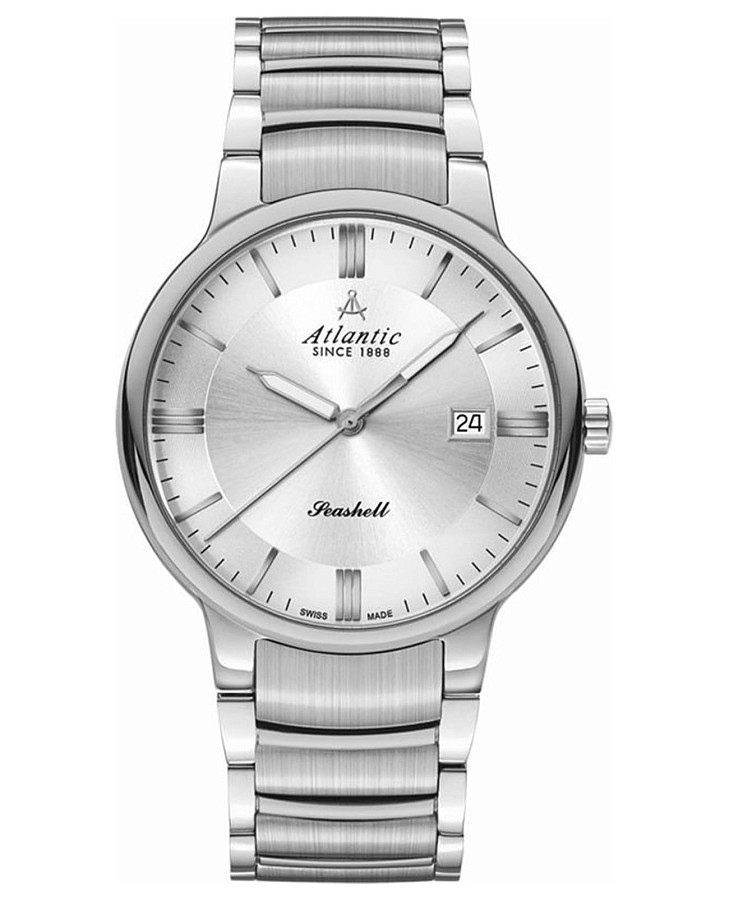 Часы Atlantic Seashell 66355.41.21 — мужские, серебристый