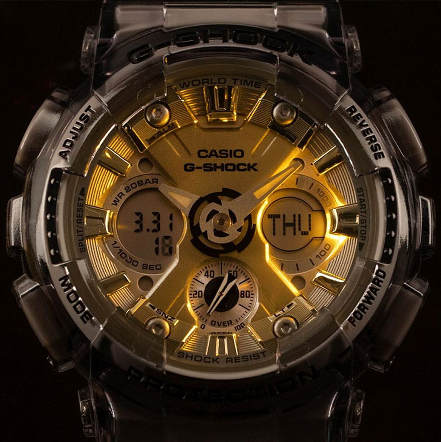Часы Casio G-Shock GMA-S120GS-8ADR (GMA-S120GS-8A) — женские, серый