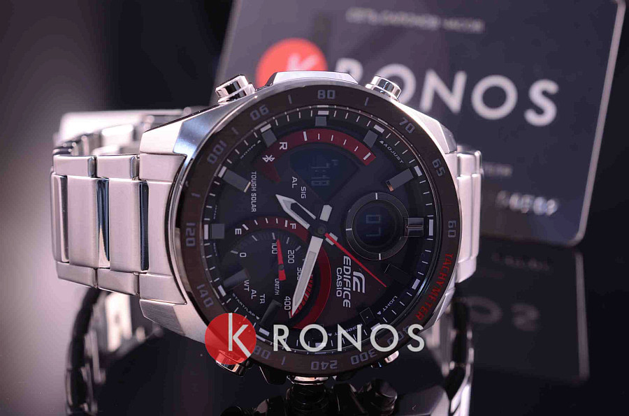 Часы Casio Edifice ECB-900DB-1ADR (ECB-900DB-1A) — черный, металл сталь