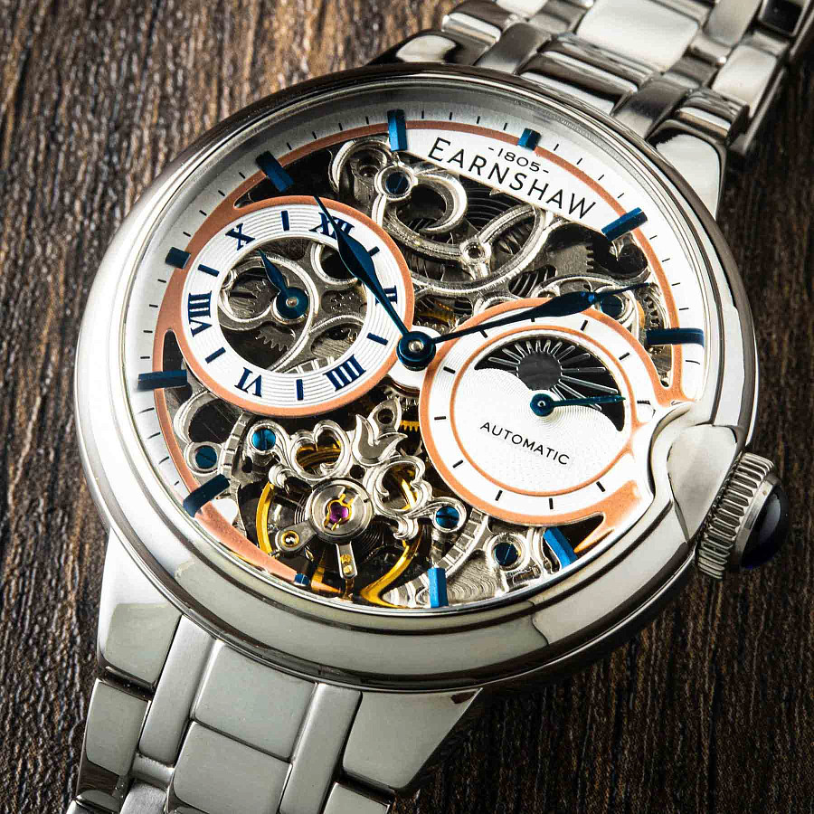 Часы Earnshaw Barallier ES-8242-77 — металл сталь, Англия