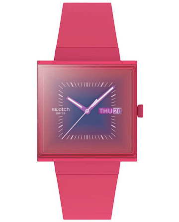 Swatch Squarely Blacklight SO34R700