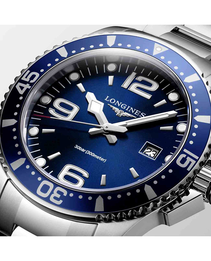 Часы Longines HydroConquest L3.730.4.96.6 — кварцевые, металл сталь