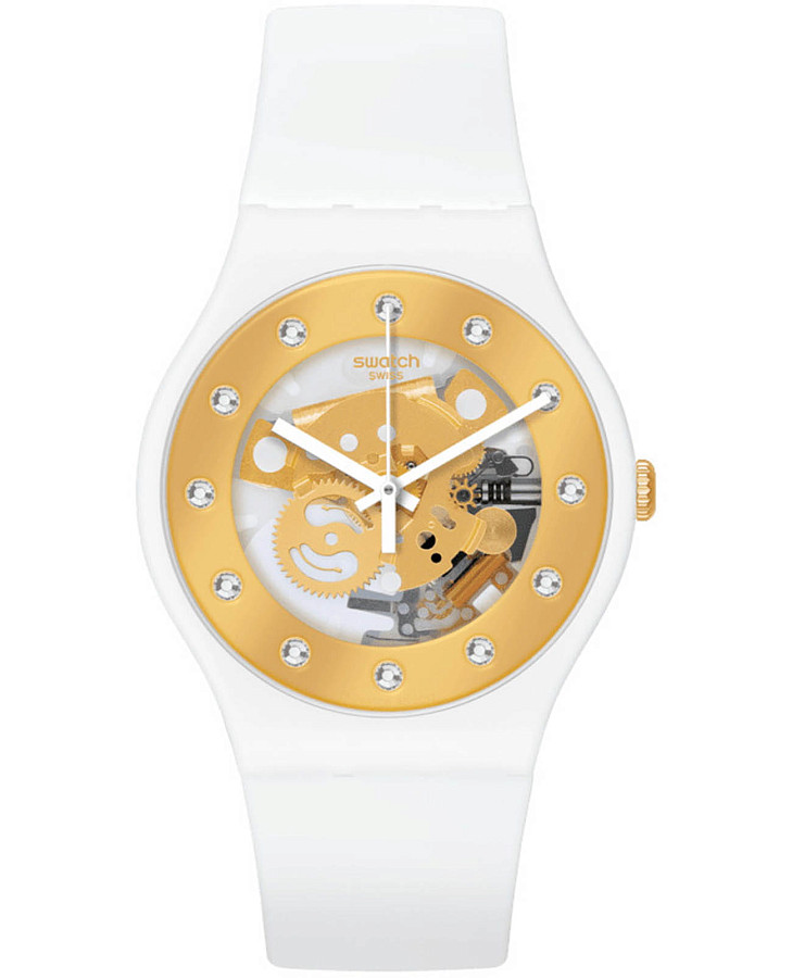 Часы Swatch New Gent Lacquered SUOZ148 — женские, золотой