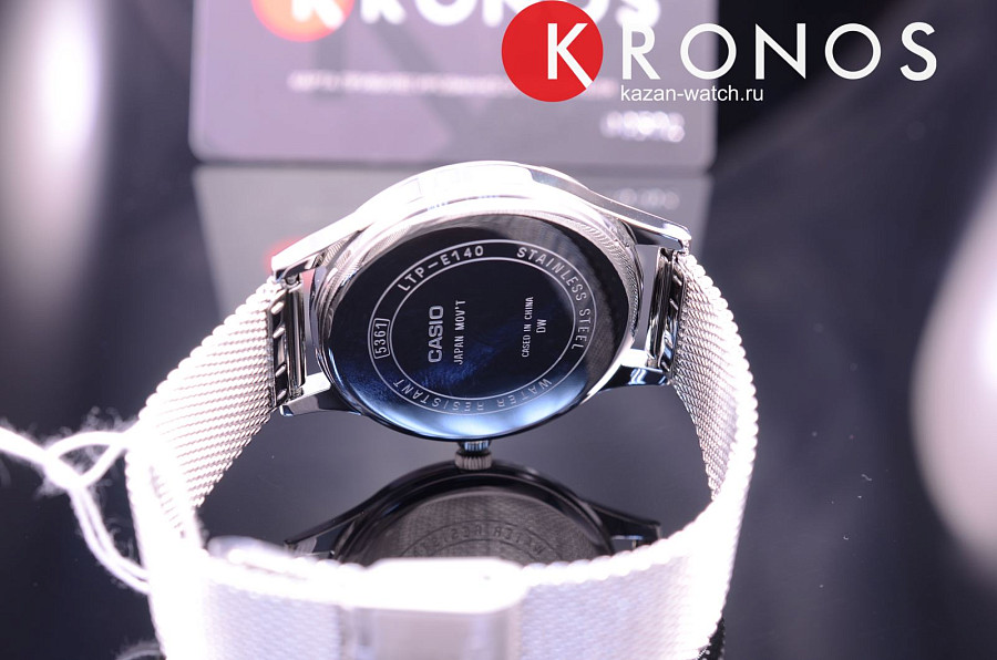 Часы Casio Collection LTP-E140D-7A — женские, нержавеющая сталь