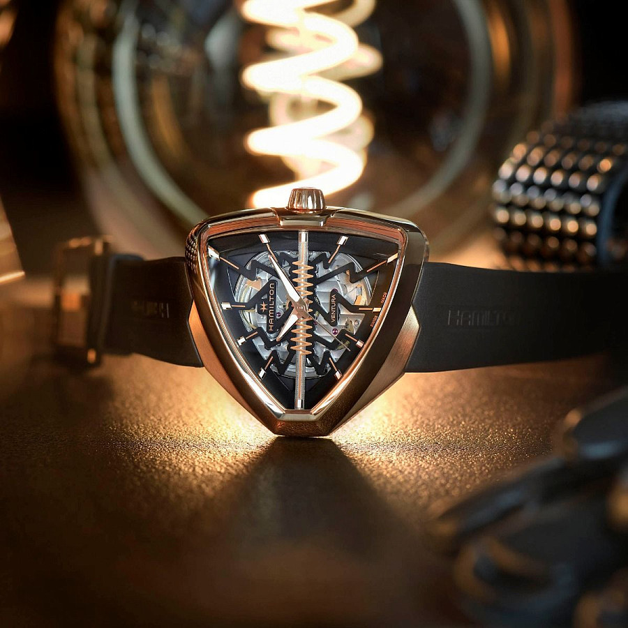 Часы Hamilton Ventura Elvis80 Skeleton Auto H24525331 — Швейцария, механические