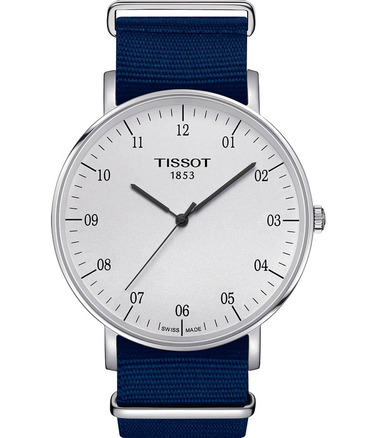 Часы Tissot Everytime Large Nato T109.610.17.037.00 — мужские, белый