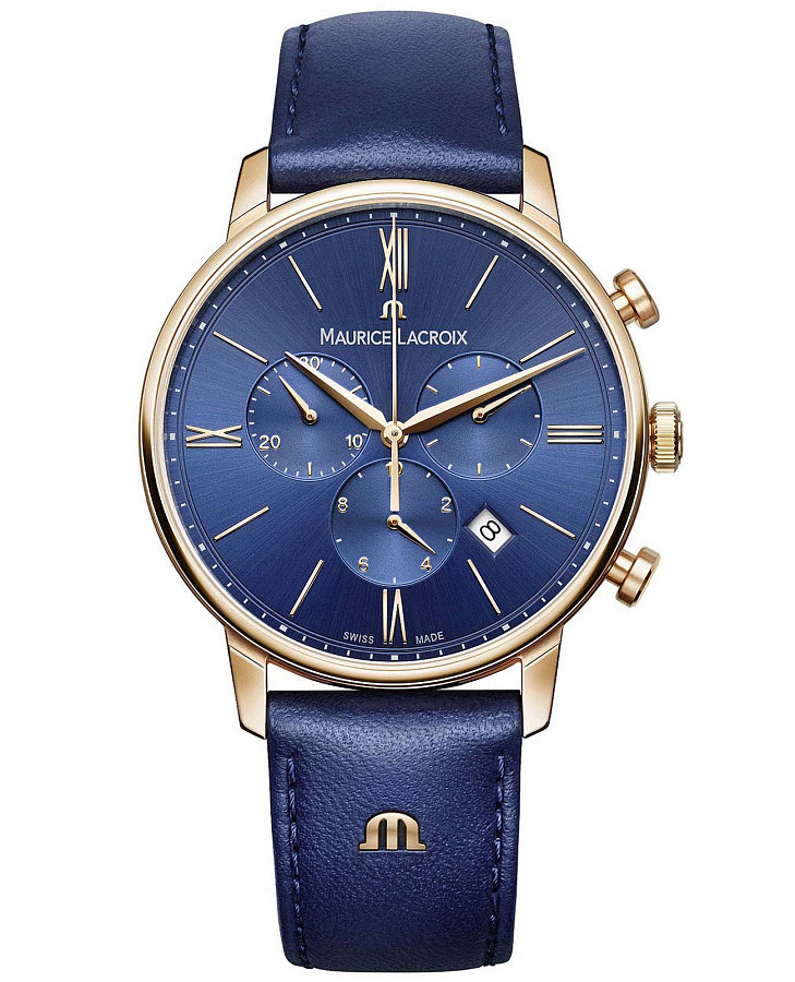 Часы Maurice Lacroix Eliros Chronograph EL1098-PVP01-411-1 — мужские, синий