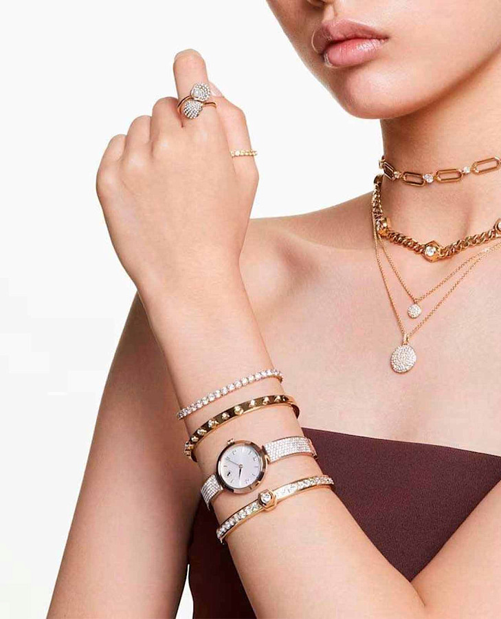 Часы Swarovski Illumina 5671196 — кварцевые, металл сталь