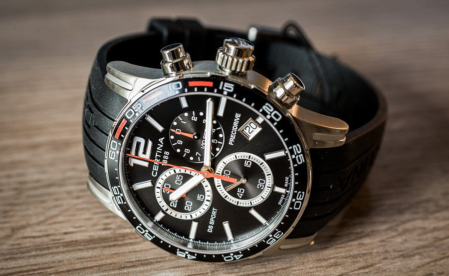 Часы Certina DS Sport Chronograph 1/10 sec C027.417.17.057.02 — кварцевые, металл сталь