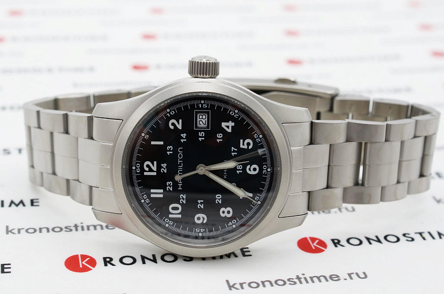 Часы Hamilton Khaki Field Quartz H68411133 — кварцевые, сталь
