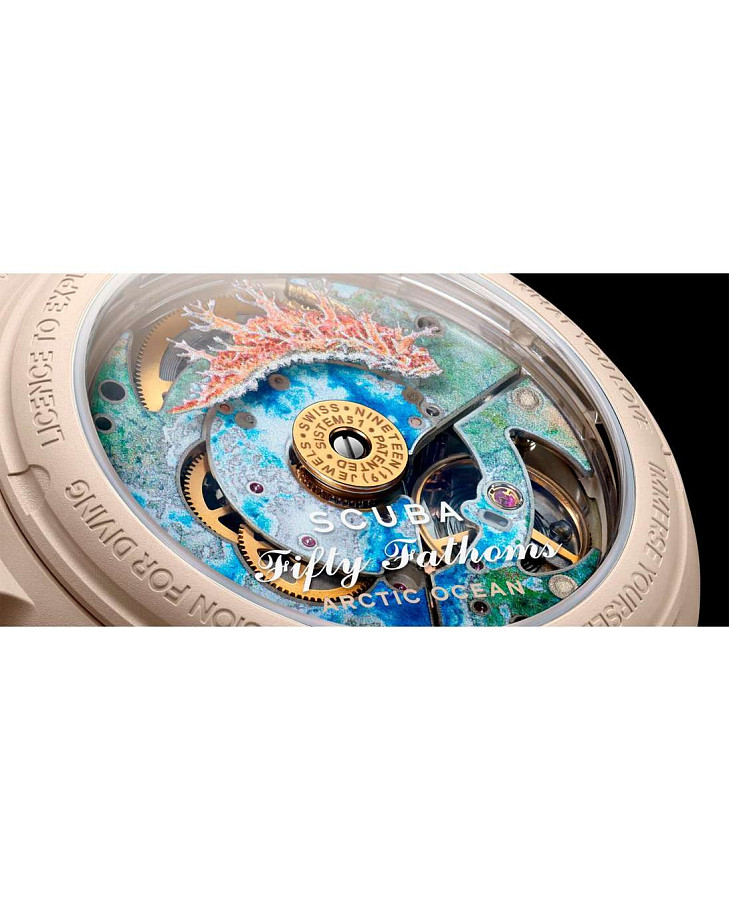 Часы Swatch x Blancpain Arctic Ocean SO35N100 — механические, биокерамика
