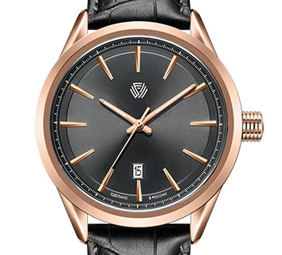 Часы УЧЗ Spectr 1523A3L7 — кварцевые, сталь металл