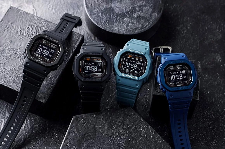Часы Casio G-Shock DW-H5600-1DR — электронные, пластик