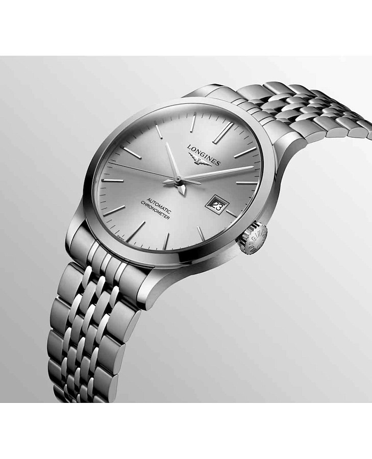 Часы Longines Record Collection L2.821.4.72.6 — мужские, нержавеющая сталь