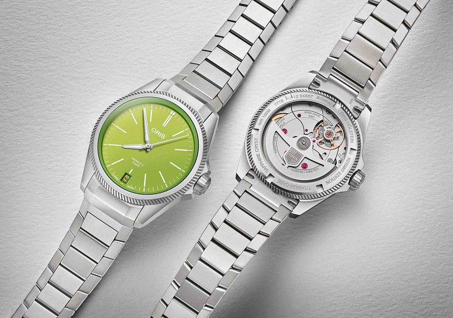 Часы Oris Propilot X Kermit Edition 01 400 7778 7157-Set — зеленый, титан