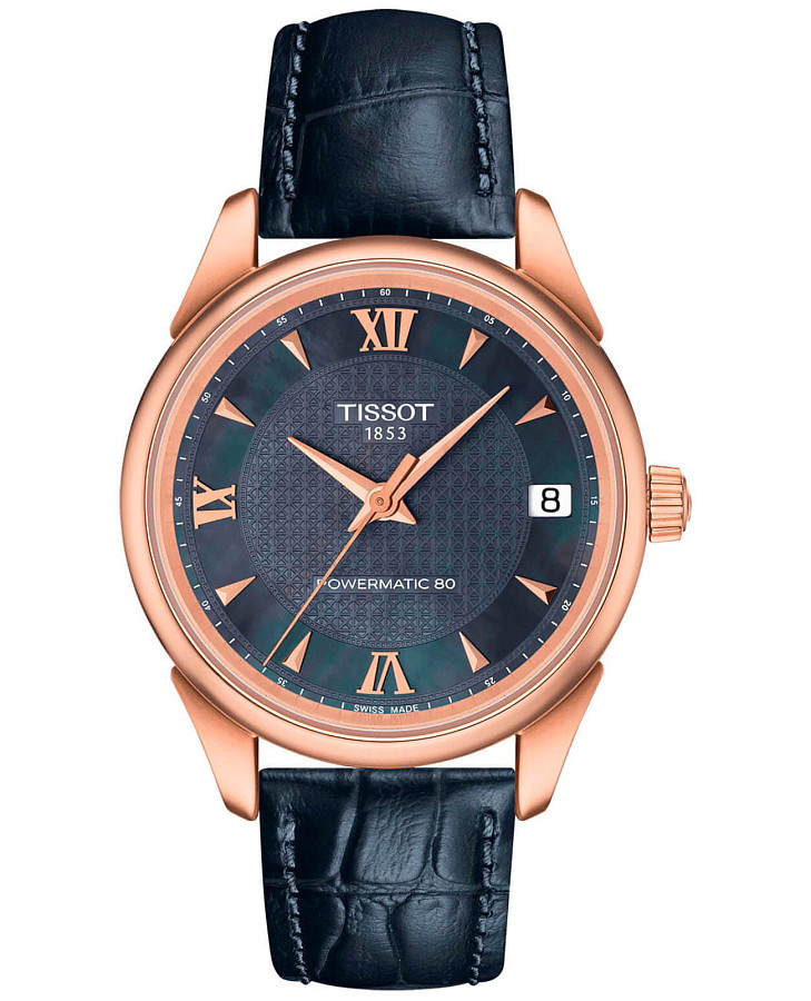 Часы Tissot Vintage Powermatic 80 Lady 18K Gold T920.207.76.128.00 — женские, синий