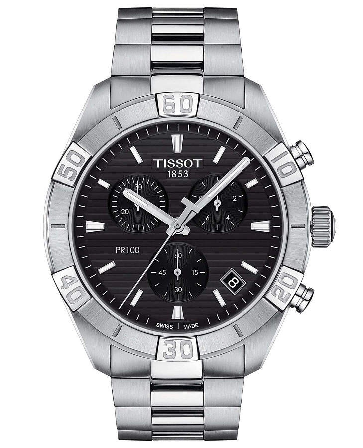 Часы Tissot PR 100 Sport Gent Chronograph T101.617.11.051.00 — мужские, черный