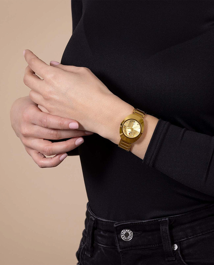 Часы Rado DiaStar Original R12171713 — женские, нержавеющая сталь с pvd-покрытием