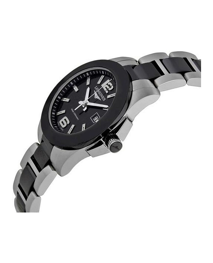 Часы Longines Conquest L3.257.4.56.7 — кварцевые, металл сталь керамика