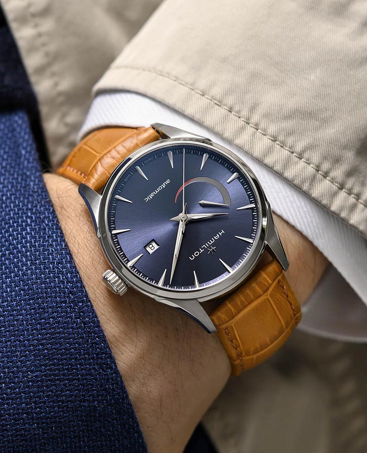Часы Hamilton Jazzmaster Power Reserve Auto H32635541 — кожаный, мужские