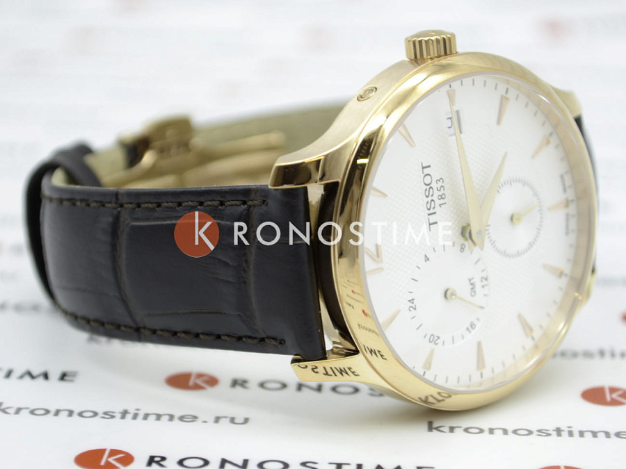 Часы Tissot Tradition GMT T063.639.36.037.00 — кожаный, мужские