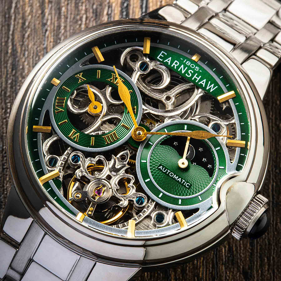 Часы Earnshaw Barallier ES-8242-66 — механические, металл сталь
