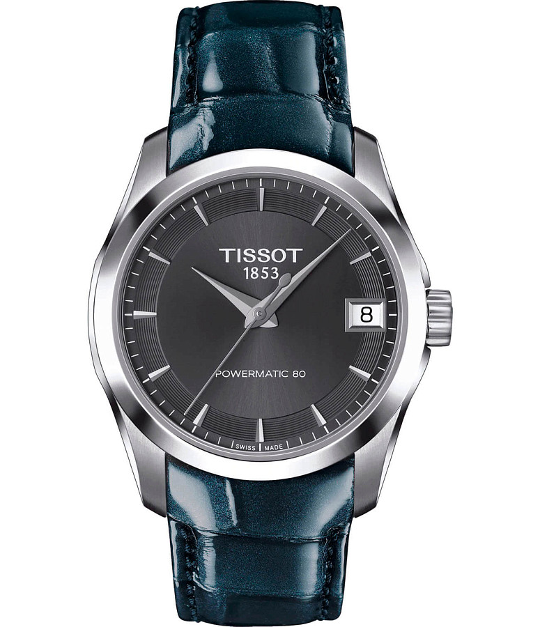 Часы Tissot Couturier Powermatic 80 Lady T035.207.16.061.00 — женские, серый