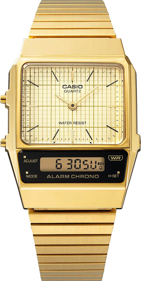 Часы Casio Vintage AQ-800EG-9ADF (AQ-800EG-9A) — сталь с ip покрытием, женские