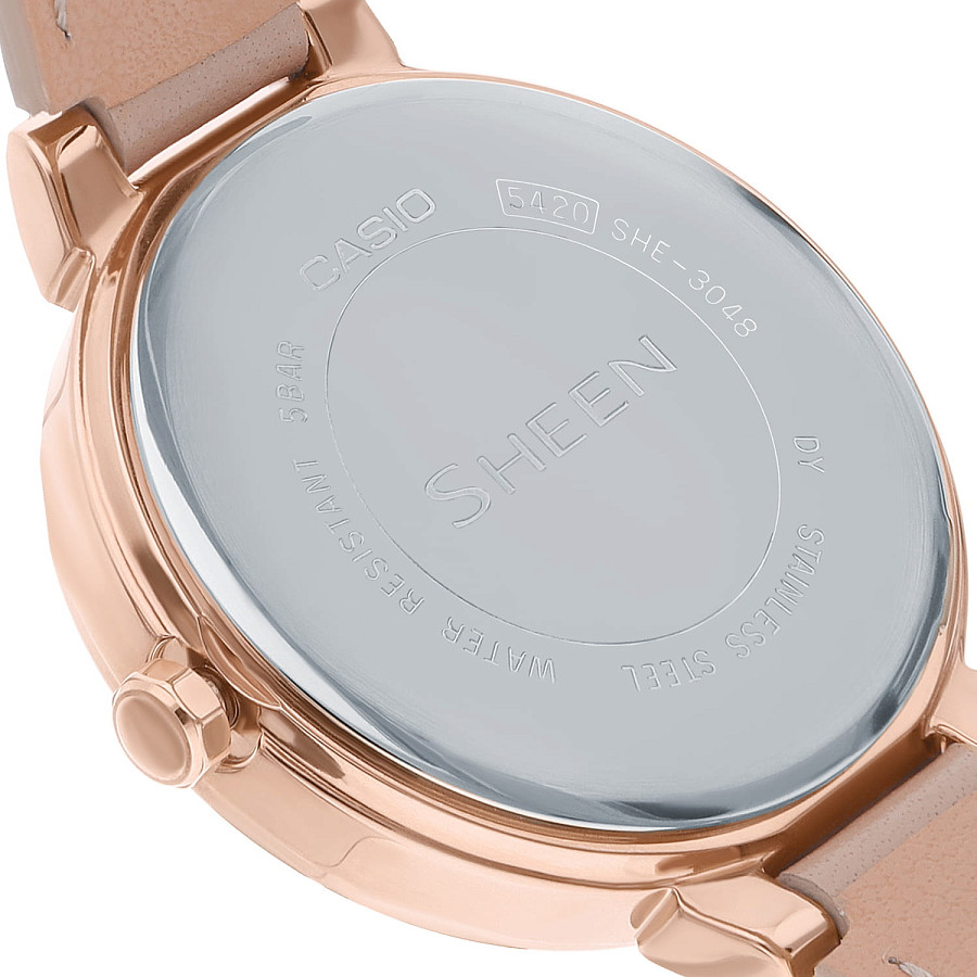 Часы Casio Sheen SHE-3048PGL-7BUER — сталь металл, Япония