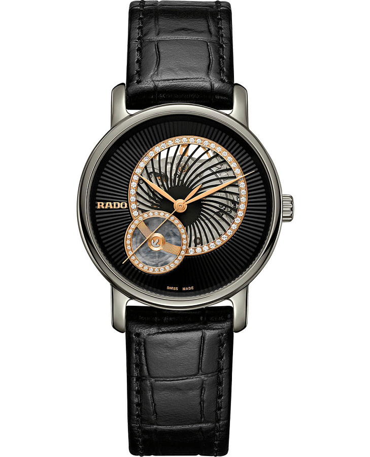 Часы Rado Diamaster Automatic Open Heart R14056955 — женские, черный