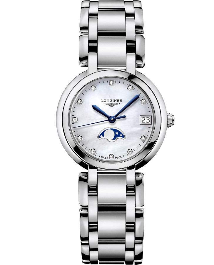 Часы Longines PrimaLuna L8.115.4.87.6 — женские, белый