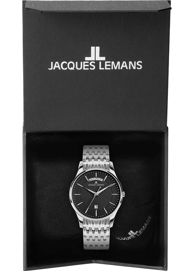 Часы Jacques Lemans London 1-2193F — кварцевые, сталь металл