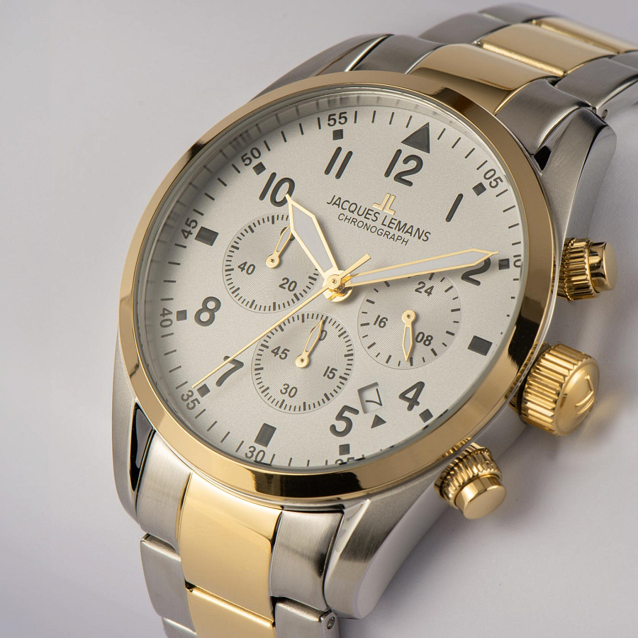 Часы Jacques Lemans Sport 42-2G — кварцевые, сталь металл