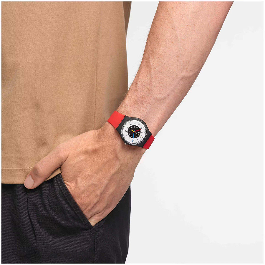 Часы Swatch New Gent Bioceramic Standard SO32B401 — биоматериал, мужские