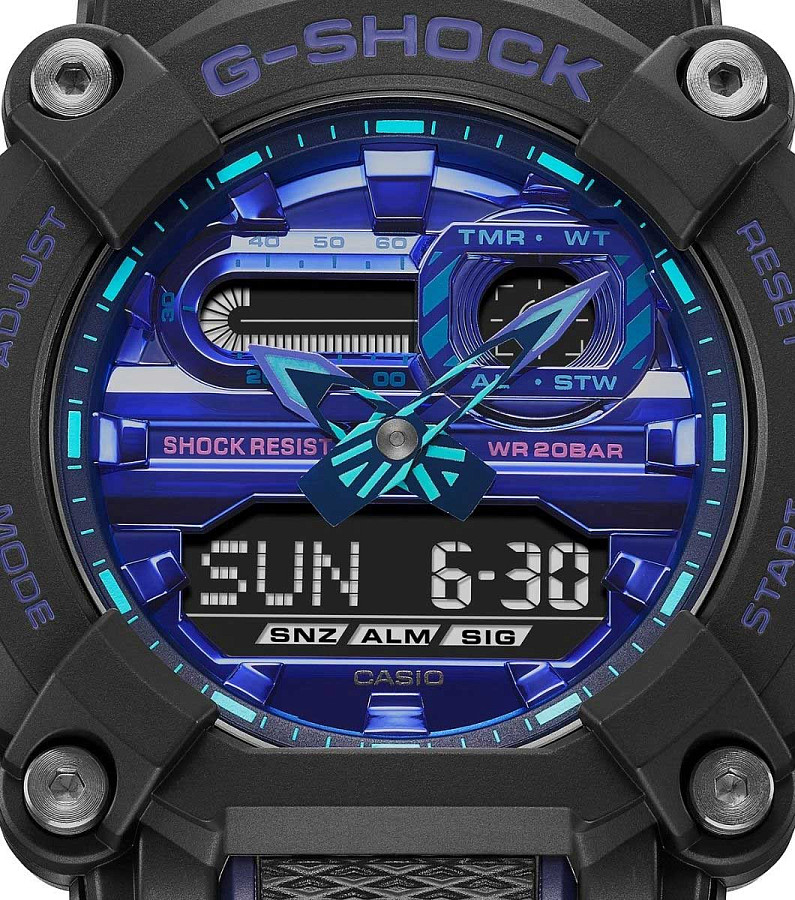 Часы Casio G-Shock Virtual Blue GA-900VB-1AER — синий, пластик