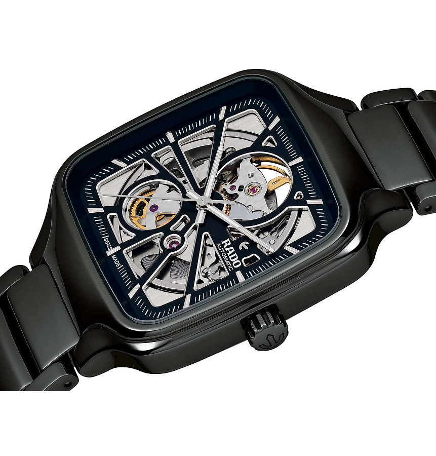 Часы Rado True Square Automatic Open Heart R27086152 — керамика, Швейцария
