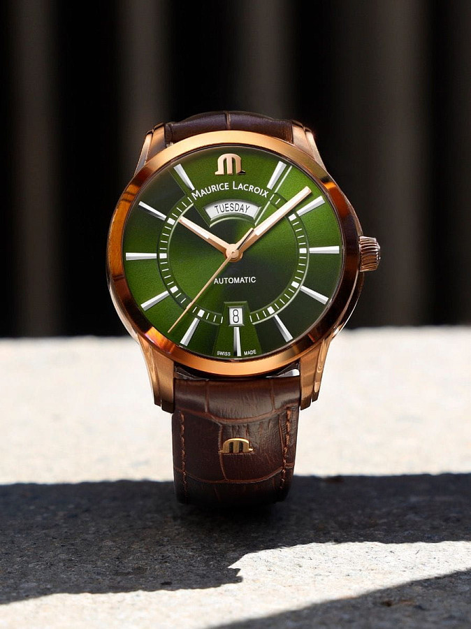 Часы Maurice Lacroix Pontos PT6358-BRZ01-63E-3 — механические, сталь металл