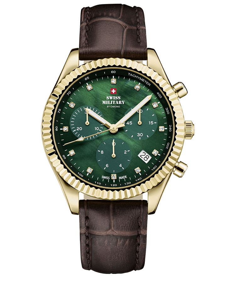 Часы Swiss Military by Chrono SM30207.08 — женские, зеленый