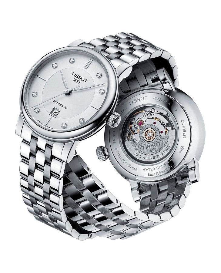 Часы Tissot Carson Automatic Lady T122.207.11.036.00 — сталь металл, нержавеющая сталь