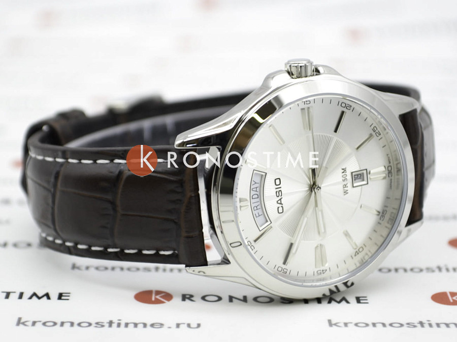 Часы Casio Collection MTP-1381L-7AVDF (MTP-1381L-7A) — серебристый, сталь металл