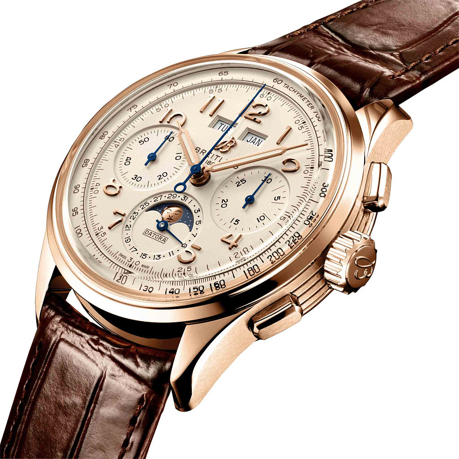 Часы Breitling Premier B25 Datora 42 RB2510371G1P1 — механические, золото металл