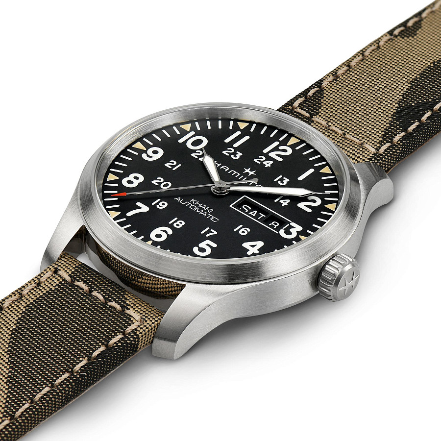 Часы Hamilton Khaki Field Day Date Auto H70535031 — тканевый, мужские
