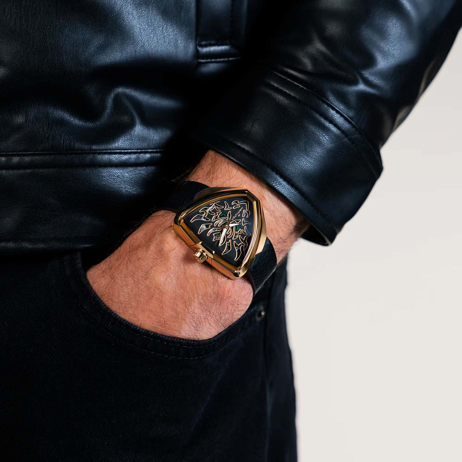 Часы Hamilton Ventura Elvis80 Skeleton Auto H24525332 — мужские, каучук