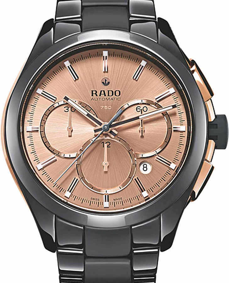 Часы Rado HyperChrome Automatic Chronograph R32754692 — механические, золото керамика