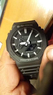 Фото покупателя: Японские наручные часы Casio G-Shock GA-2100-1ADR (GA-2100-1A) с хронографом