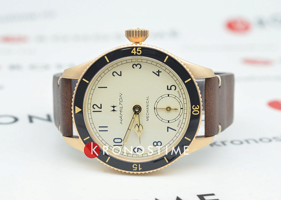Часы Hamilton Khaki Aviation Pilot Pioneer Mechanical 43mm H76709510 — механические, титан бронза