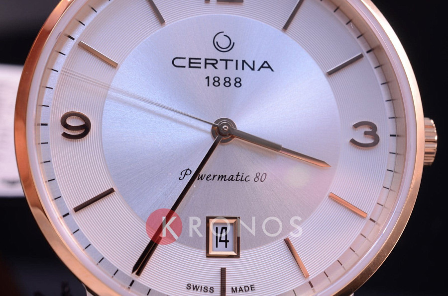 Часы Certina DS Caimano Powermatic 80 C035.407.22.037.01 — мужские, сталь c pvd покрытием